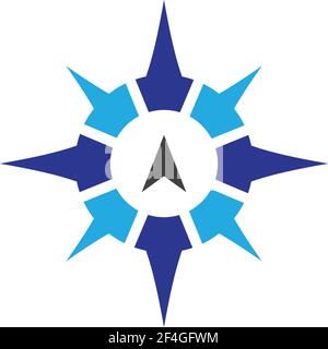Compass  logo template vector icon illustration Stock Vector
