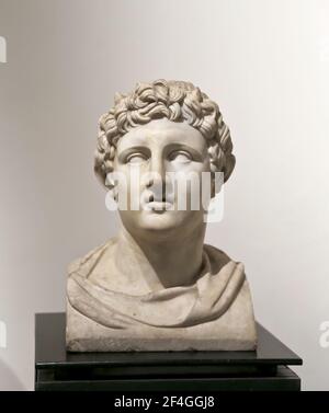 Demetrius I of Macedon, ( c.337-283 BC). King of Macedon. Marble bust from 1st cent. AD.  Villa dei Papyri, Herculaneum. Naples Museum, Italy. Stock Photo