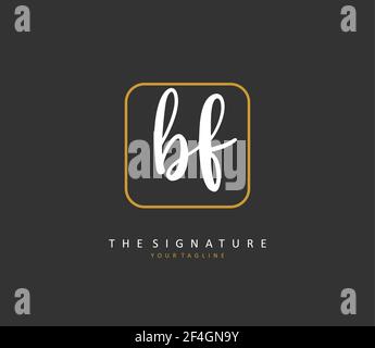 BF Letter Signature Logo Template elegant design logo Sign Symbol ...