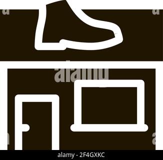 Shoe Repair Build Icon Vector Outline Illustration Stock Vector Image ...