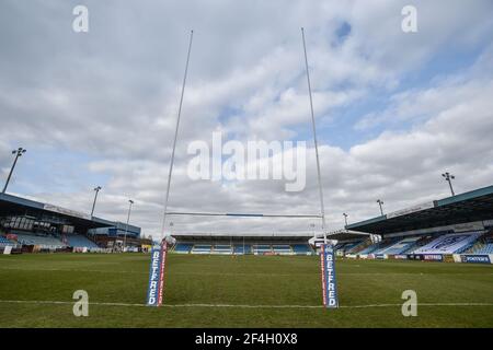 Featherstone, England - 21st March 2021 -General view  Millenium Stadium, Featherstone before the  Rugby League Betfred Challenge Cup Round 1 match between Featherstone Rovers vs Bradford Bulls  Dean Williams/Alamy Live News Stock Photo