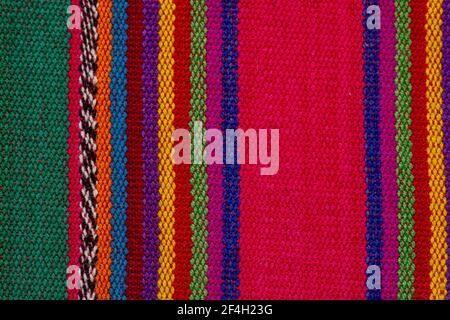 Closeup texture and pattern of colorful Maya tribe from Guatemala textile Stock Photo