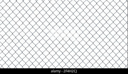 High Resolution Isolated Chain-Link (Or Wire Net Or Wire-Mesh) Fence On A White Background Stock Photo