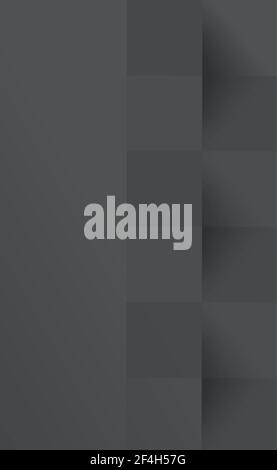 Abstract black background, web template, squares with shadow - Vector illustration Stock Vector