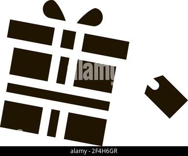 Gist Box Label Icon Vector Glyph Illustration Stock Vector