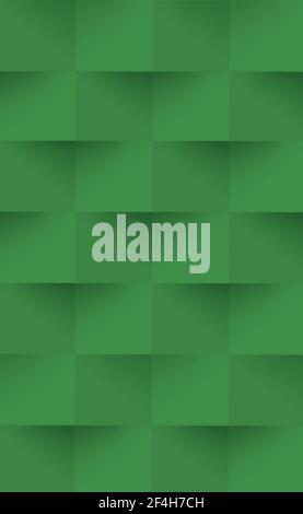 Abstract green background, web template, squares with shadow - Vector illustration Stock Vector