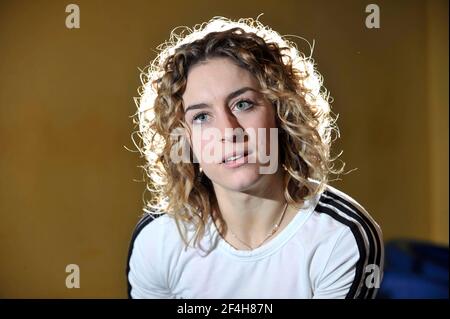 AMY WILLIAMS  who won a gold medal in the Bob Skeleton in Vancouver 2010. PICTURE DAVID ASHDOWN Stock Photo