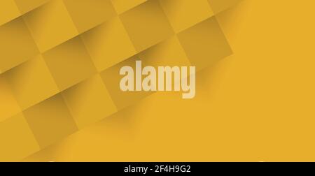 Abstract orange background, web template, squares with shadow - Vector illustration Stock Vector