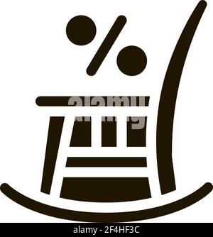 Rocking Chair Icon Vector Glyph Illustration Stock Vector