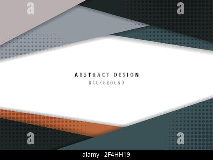 Abstract tech template design with circle minimal halftone design template. Overlapping of cover case design background. illustration vector Stock Vector