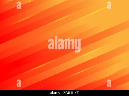 Abstract yellow diagonal stripes lines light on red background. Vector illustration Stock Vector