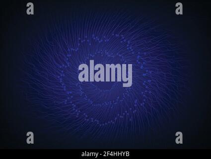 Abstract white lines style of tech of swirl design distortion template. Overlapping in center design artwork background. illustration vector Stock Vector