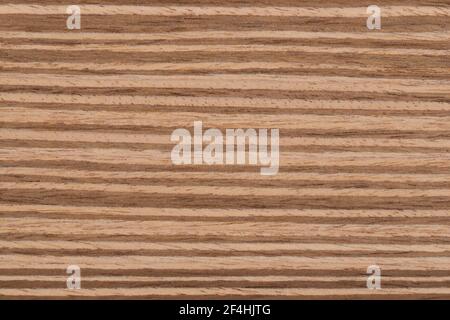 Texture of  Exotic Zebrano Wood veneer Stock Photo