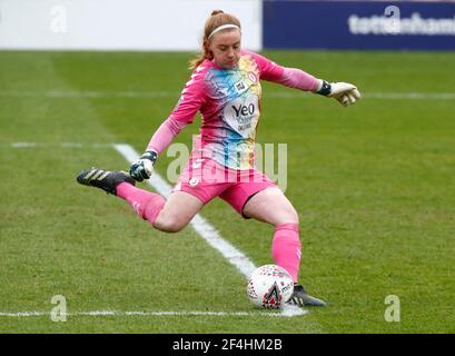 Barnet, United Kingdom. 21st Mar, 2021. EDGWARE, ENGLAND - MARCH 21: Sophie Baggaley of Bristol City Women during FA Women's Spur League betweenTottenham Hotspur and Bristol City at The Hive Stadium, Edgware, UK on 21st March 2021 Credit: Action Foto Sport/Alamy Live News Stock Photo