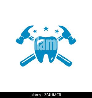 Dental logo vector illustration design. Stock Vector
