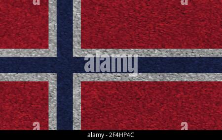 Norway flag with waving grunge texture. Vector background Stock Vector ...