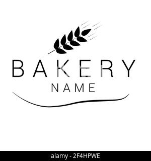 bakery logo vintage design template. Vector Illustration flat Stock Vector