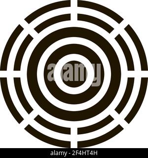 Cut Pizza Icon Vector Glyph Illustration Stock Vector