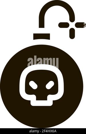 bomb pirate glyph icon vector illustration Stock Vector Image & Art - Alamy