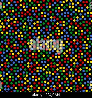 TV pixel noise of analog channel grain screen seamless background Stock Vector