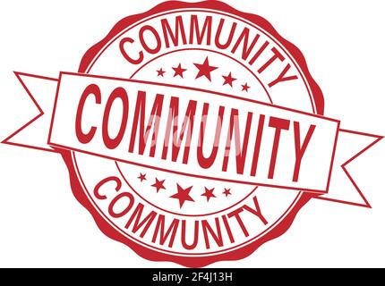 community round logo rubber stamp sign on white Stock Vector