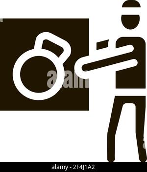 Loader Icon Vector Glyph Illustration Stock Vector