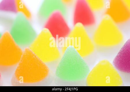 Colorful jelly candy isolated in white background Stock Photo - Alamy