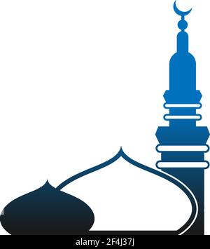 Islamic logo, Mosque icon design vector template illustration Stock Vector
