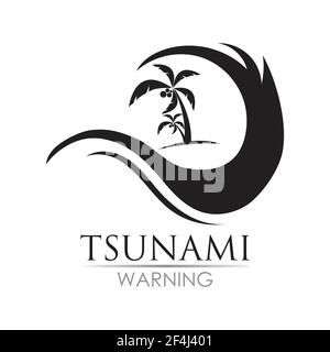 tsunami logo design, vector, icon, template Wave Tsunami Splash Water Logo Stock Vector