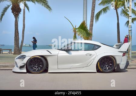 Toyota Supra GR sports car customised to racing specification Stock Photo