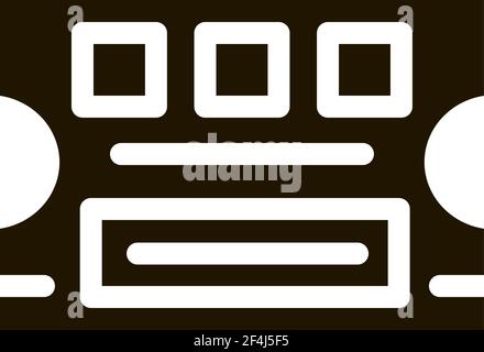 Lottery Ticket Icon Vector Glyph Illustration Stock Vector