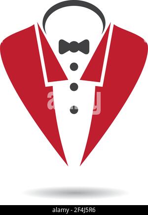 Tuxedo logo template vector icon illustration design Stock Vector
