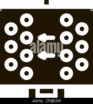 Layout of Rugby Players Icon Vector Glyph Illustration Stock Vector