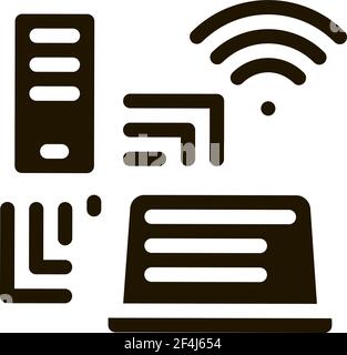 Wi-Fi Network Spreads Icon Vector Outline Illustration Stock Vector ...