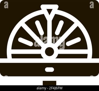 Roulette in Computer Icon Vector Glyph Illustration Stock Vector