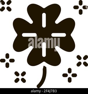 Clover Icon Vector Glyph Illustration Stock Vector