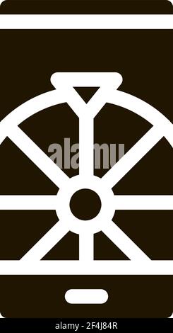 Phone Roulette Icon Vector Glyph Illustration Stock Vector