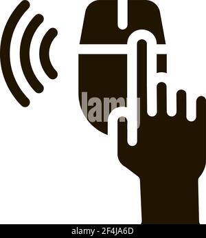 Wireless Mouse Icon Vector Glyph Illustration Stock Vector