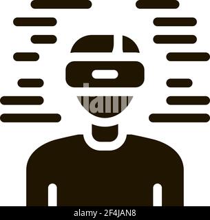 Human Vr Glasses Icon Vector Glyph Illustration Stock Vector