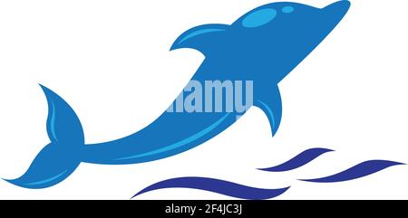 Dolphin logo template vector icon illustration design Stock Vector