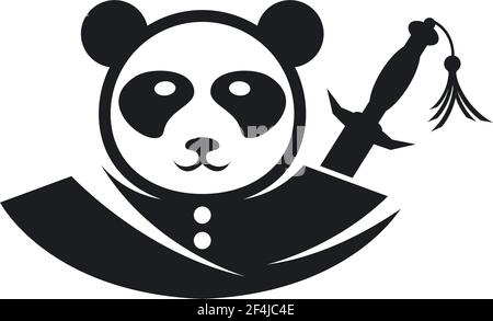 Panda logo template vector icon illustration design Stock Vector