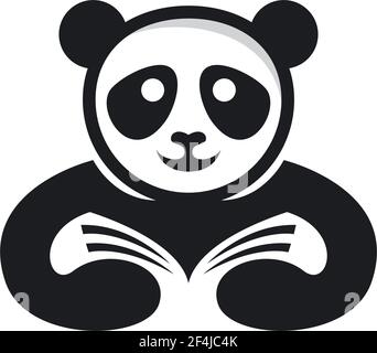 Panda logo template vector icon illustration design Stock Vector