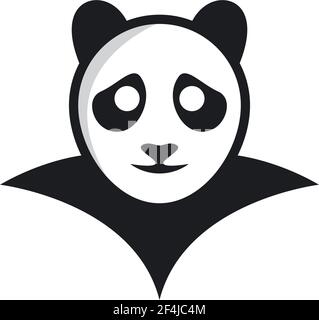 Panda logo template vector icon illustration design Stock Vector