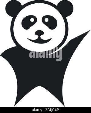Panda logo template vector icon illustration design Stock Vector