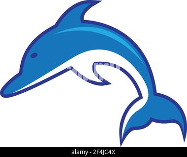 Dolphin logo template vector icon illustration design Stock Vector