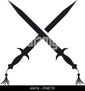 Sword logo template vector icon illustration design Stock Vector