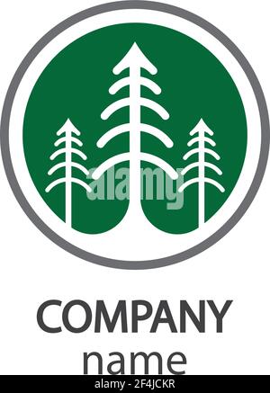 Pine tree logo vector icon illustration design Stock Vector
