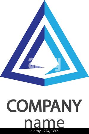 Pyramid logo vector icon illustration design Stock Vector