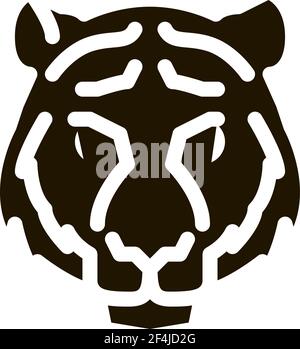 Tiger Animal Icon Vector Glyph Illustration Stock Vector