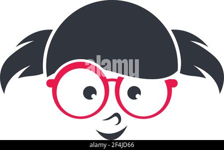 Geek logo template vector icon illustration Stock Vector